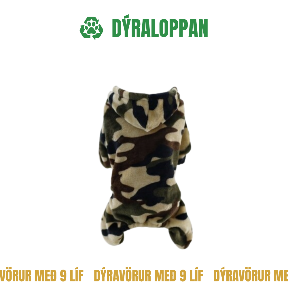 Flísgalli camo 26cm - Notað