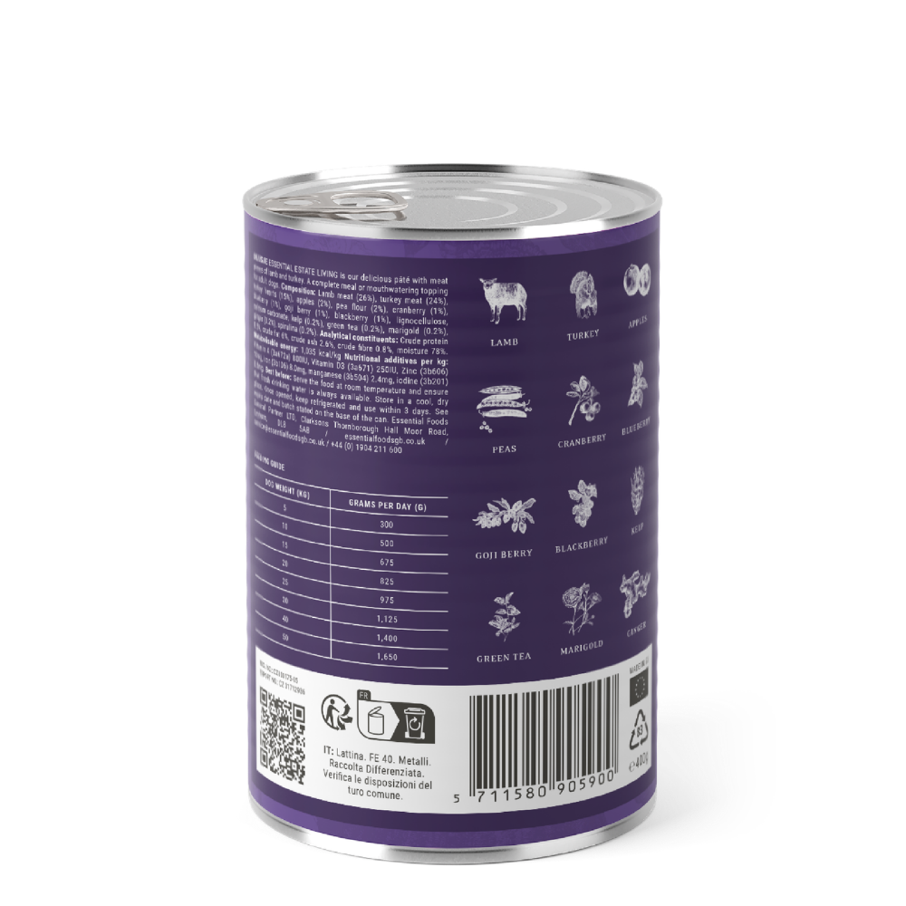 Estate Living Pate - 400g - Blautfóður með lambi og kalkúni
