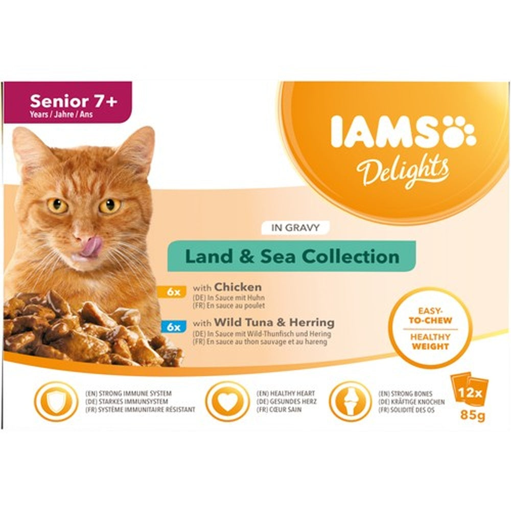 Iams Cat Senior in Gravy 12 x 85g