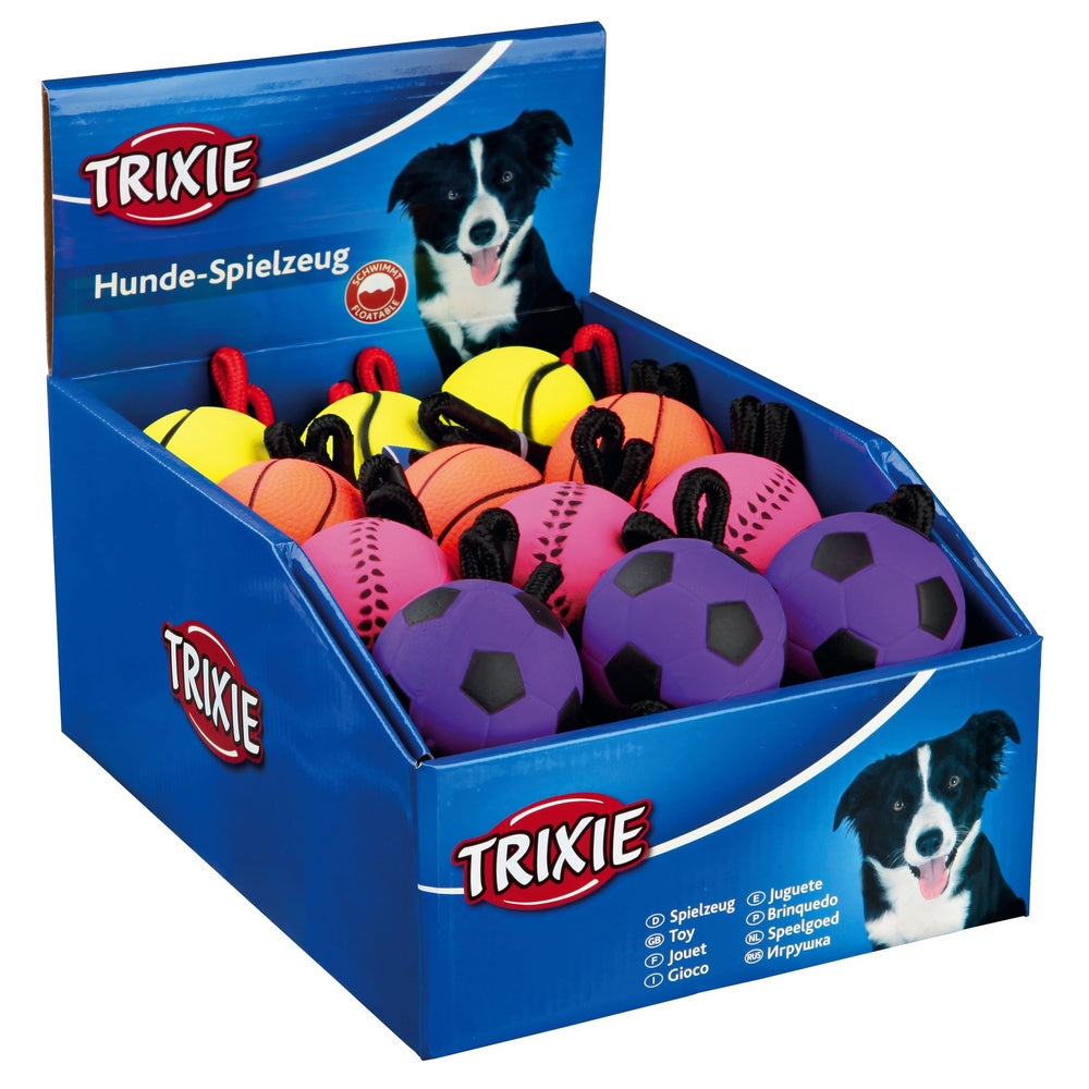 Sport balls on rope rubber float 6c