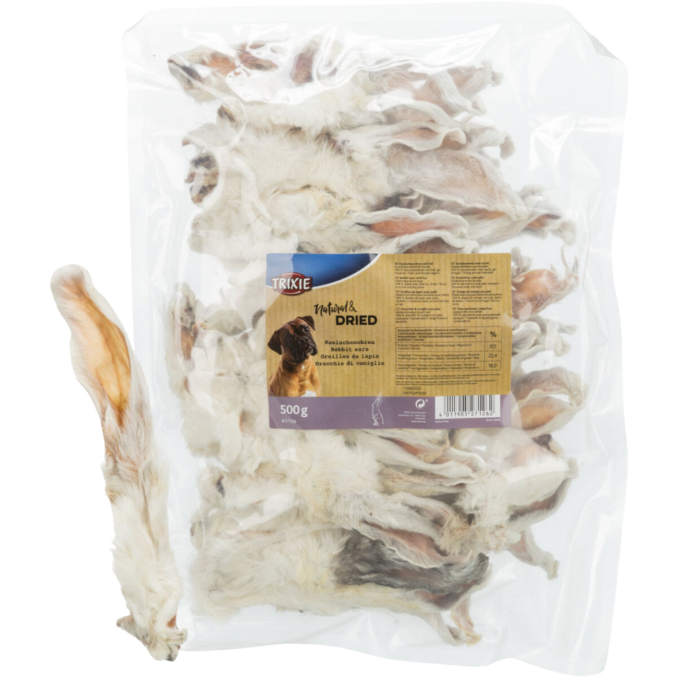 Rabbit ear with fur 500g