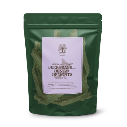 Dental Delights Beef and Rabbit stangir 200g