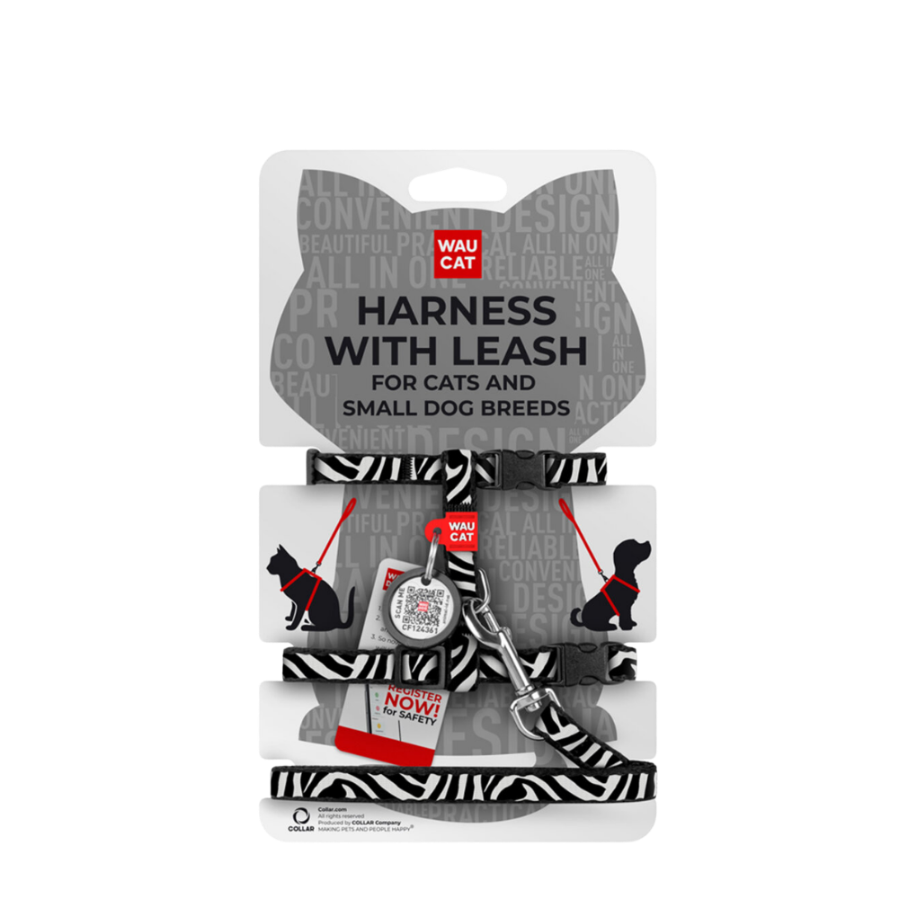 Cat Harness Zebra