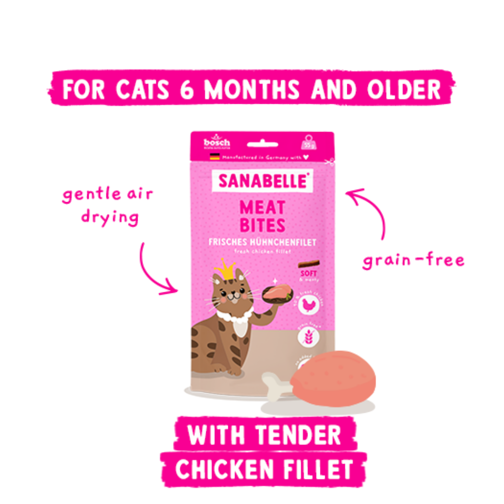 Sanabelle Meat Bites fresh chicken fillet 55g