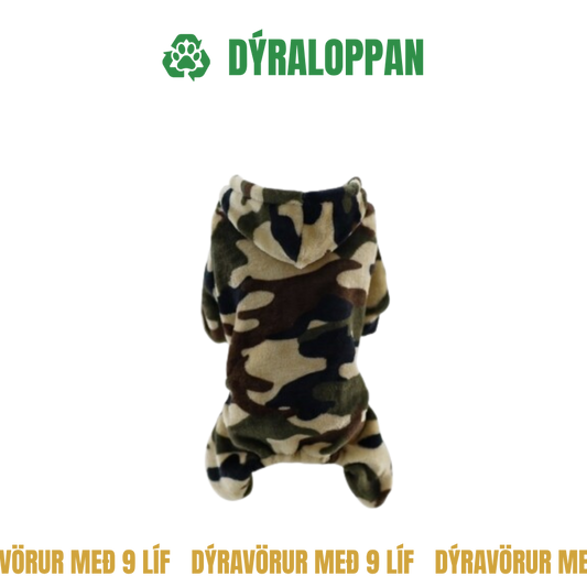 Flísgalli camo 26cm - Notað