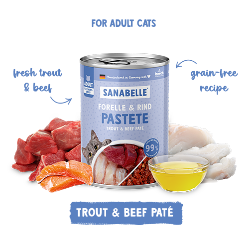 Sanabelle Wet Food with Trout & Beef 195g