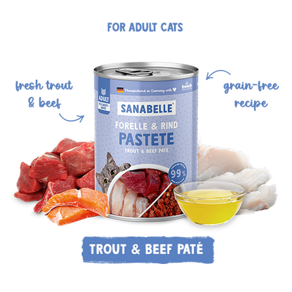 Sanabelle Wet Food with Trout & Beef 195g