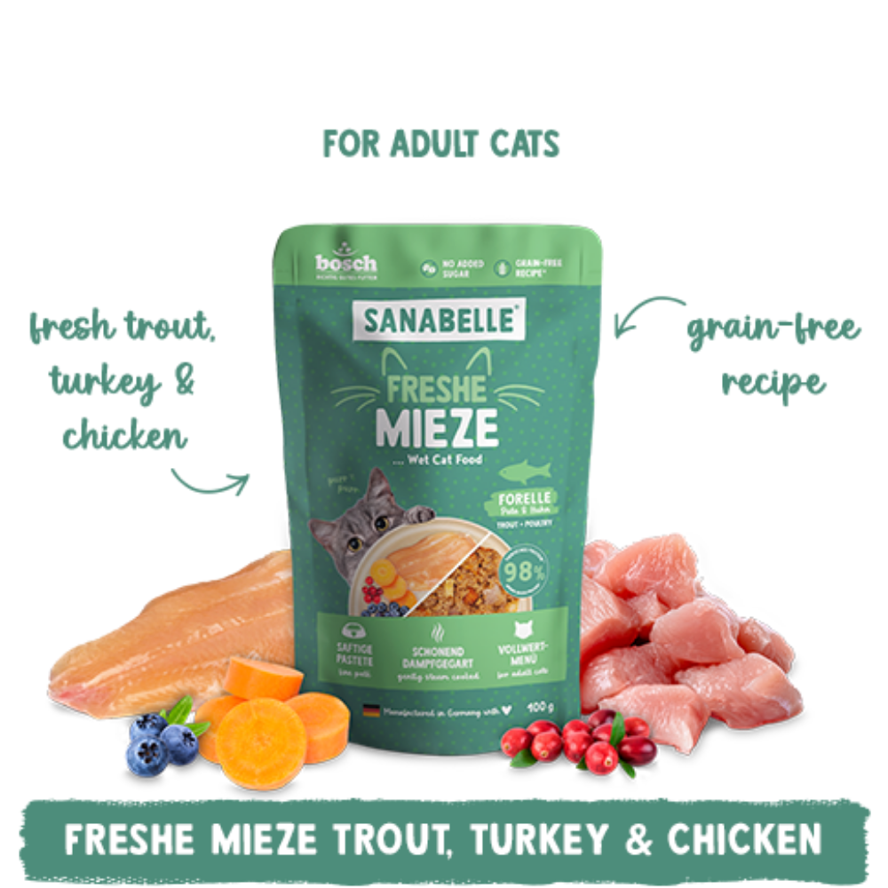 Freshe Mieze - Trout, Turkey & Chicken 100g.
