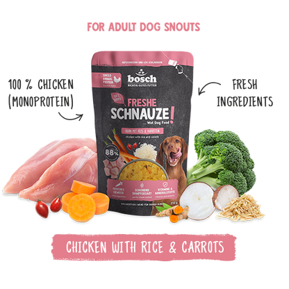 Freshe Schnauze - Chicken with rice & carrots 250g