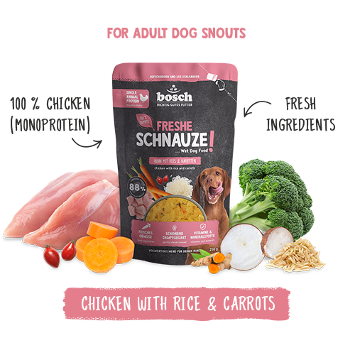 Freshe Schnauze - Chicken with rice & carrots 250g