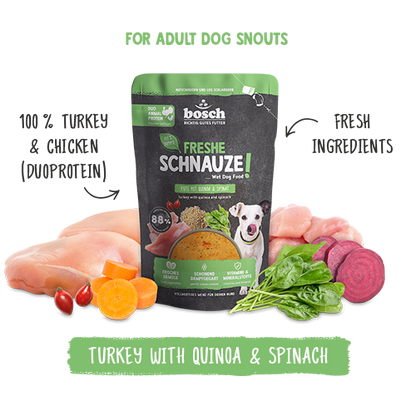 Freshe Schnauze - Turkey with quinoa & spinach 250g