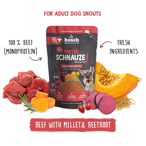 Freshe Schnauze - Beef with millet & beet 250g