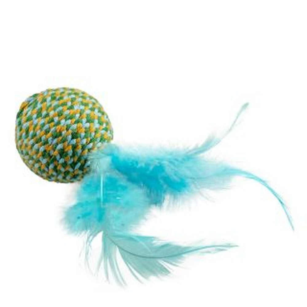 Jolly ball with feathers 18x4,5x4,5cm