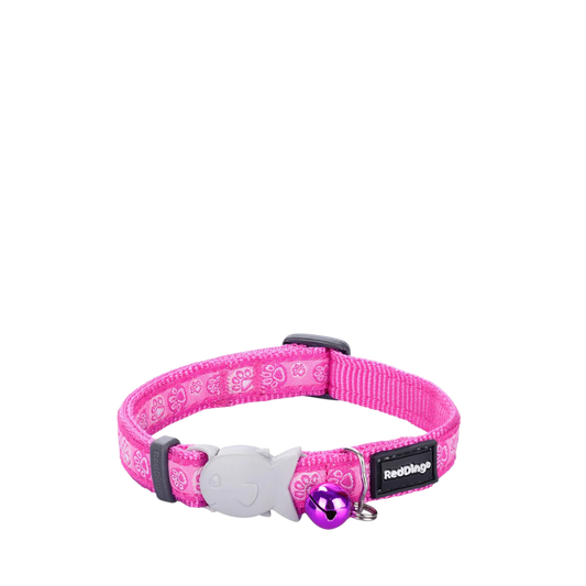Cat Collar Paw Impressions Hot Pink