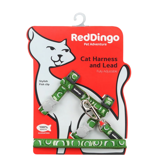 Cat Harness Circadelic Green