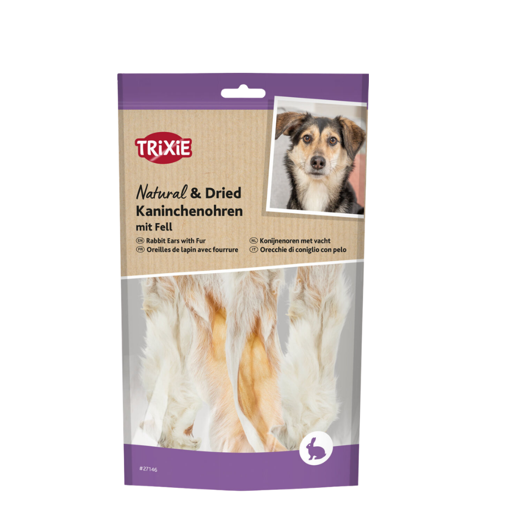 Rabbit ear with fur 100g