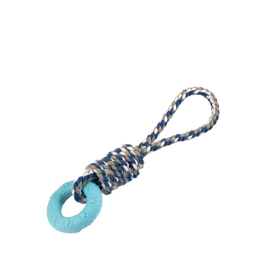Kaðall með naghring fyrir hvolpa 31 cm – Blár