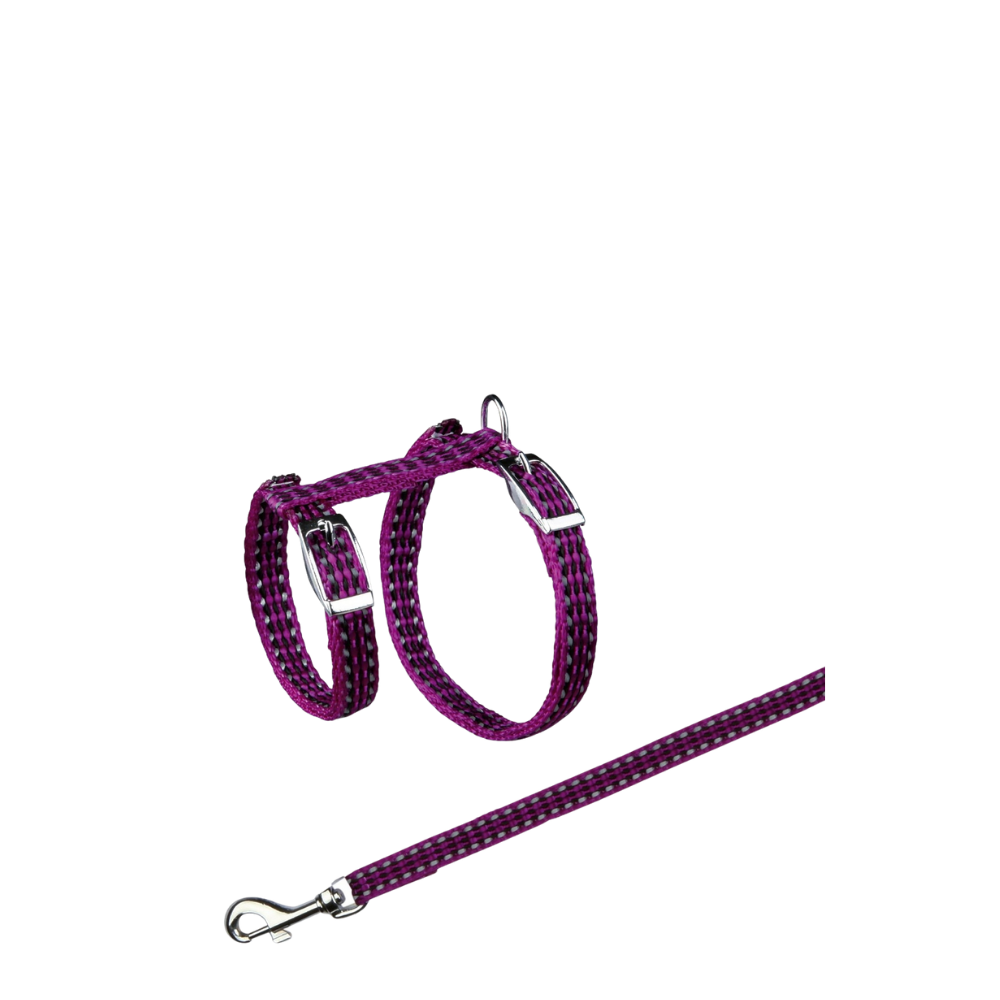 Cat harn. w. leash reflect 22-42 cm-10
