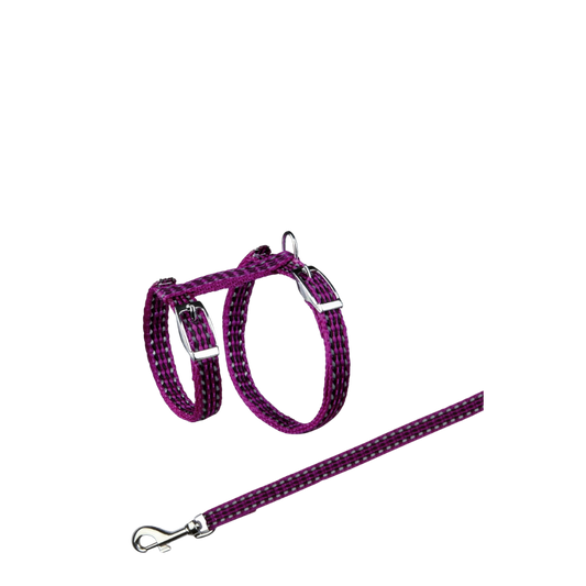 Cat harn. w. leash reflect 22-42 cm-10