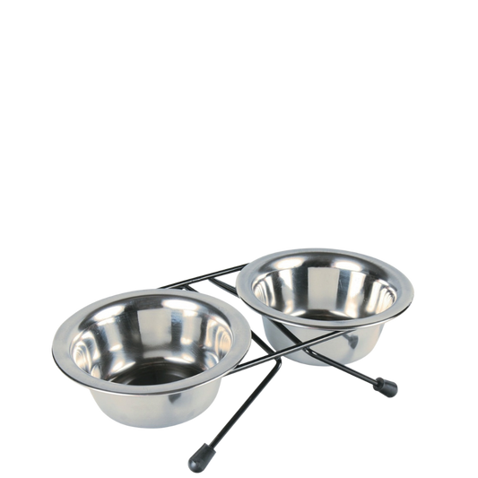 Stálskálasett á standi 2 × 900ml / 16 cm