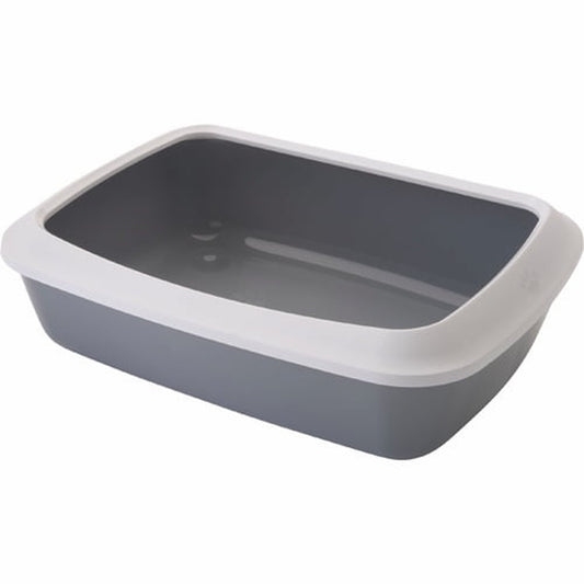 Iriz Cat Toilet W.Border 42cm Wh/Grey