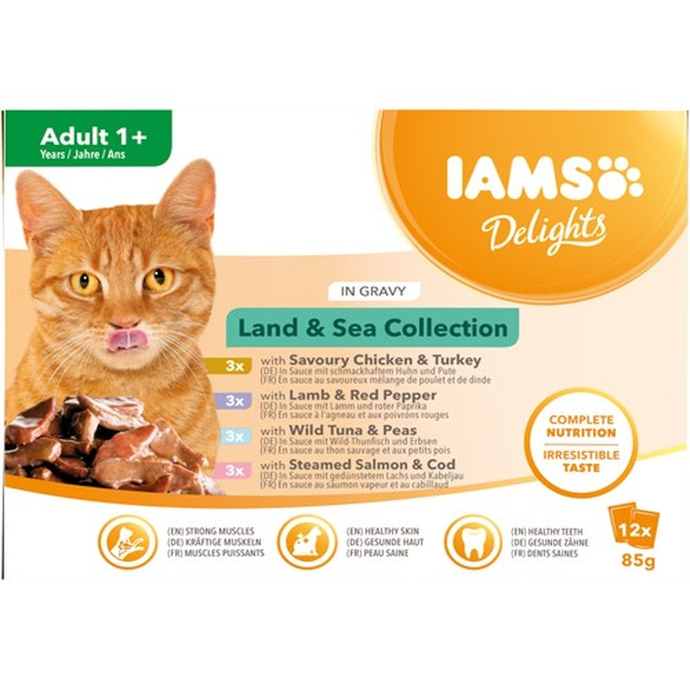 Iams Adult Land&Sea Coll. Gravy 12x85g