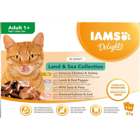 Iams Adult Land&Sea Coll. Gravy 12x85g