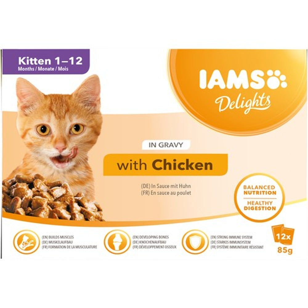 Iams Cat Kitten in Gravy 12x85g