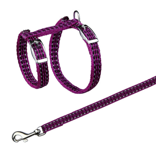 Cat harn. w. leash reflect 22-42 cm-10
